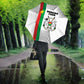 Burkina Faso Striped Umbrella African Mud Cloth Pattern - White