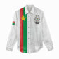 Personalized Burkina Faso Women Casual Shirt Striped White - Bogolan Pattern - African Pride