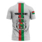 Personalized Burkina Faso Striped Zipper Polo Shirt African Mud Cloth Pattern - White