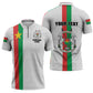 Personalized Burkina Faso Striped Zipper Polo Shirt African Mud Cloth Pattern - White