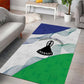Naha ea Lesotho Area Rug Coat Of Arms With Kente Pattern - African Pride