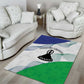 Naha ea Lesotho Area Rug Coat Of Arms With Kente Pattern - African Pride