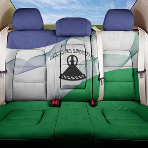 Naha ea Lesotho Back Car Seat Cover Coat Of Arms With Kente Pattern - African Pride