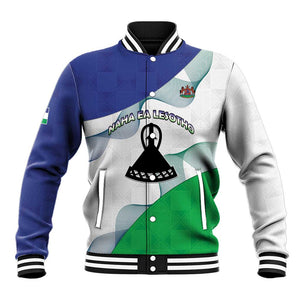 Personalized Naha ea Lesotho Baseball Jacket Coat Of Arms With Kente Pattern - African Pride