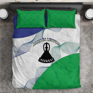 Naha ea Lesotho Bedding Set Coat Of Arms With Kente Pattern - African Pride