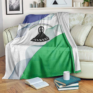 Naha ea Lesotho Blanket Coat Of Arms With Kente Pattern - African Pride