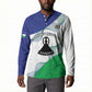 Personalized Lesotho Button Sweatshirt Coat Of Arms With Kente Pattern
