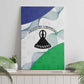 Naha ea Lesotho Canvas Wall Art Coat Of Arms With Kente Pattern - African Pride