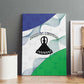 Naha ea Lesotho Canvas Wall Art Coat Of Arms With Kente Pattern - African Pride