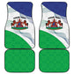 Personalized Naha ea Lesotho Car Mats Coat Of Arms With Kente Pattern - African Pride