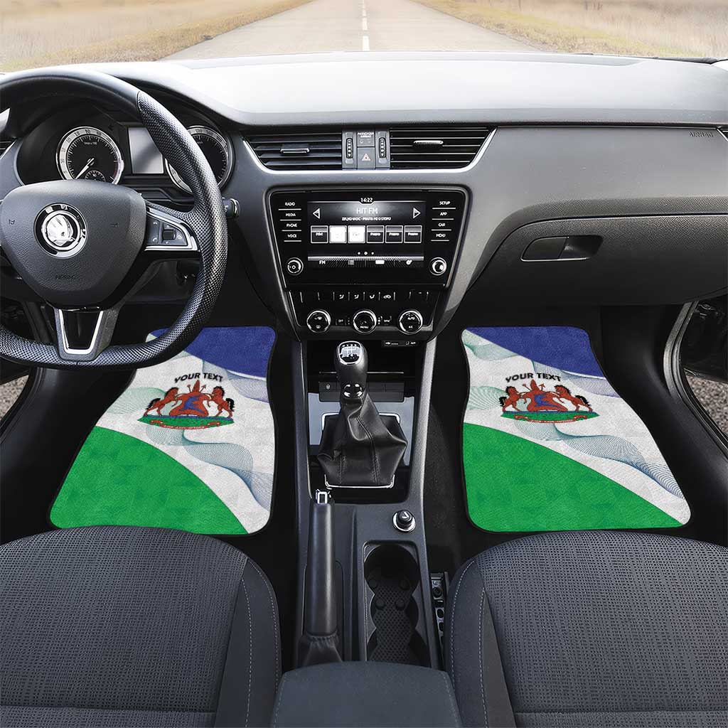 Personalized Naha ea Lesotho Car Mats Coat Of Arms With Kente Pattern - African Pride