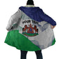 Personalized Lesotho Cloak Coat Of Arms With Kente Pattern