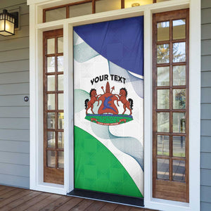 Personalized Lesotho Door Cover Coat Of Arms With Kente Pattern