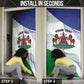 Personalized Lesotho Door Cover Coat Of Arms With Kente Pattern