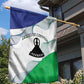 Naha ea Lesotho Garden Flag Coat Of Arms With Kente Pattern - African Pride
