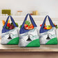 Naha ea Lesotho Grocery Bag Coat Of Arms With Kente Pattern - African Pride