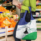 Naha ea Lesotho Grocery Bag Coat Of Arms With Kente Pattern - African Pride