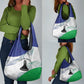 Naha ea Lesotho Grocery Bag Coat Of Arms With Kente Pattern - African Pride