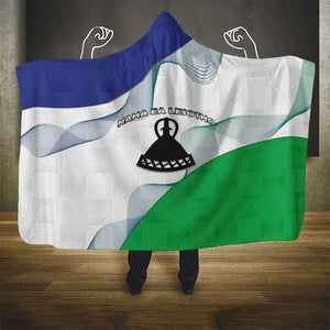 Naha ea Lesotho Hooded Blanket Coat Of Arms With Kente Pattern - African Pride