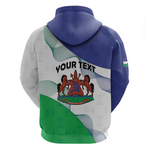 Personalized Naha ea Lesotho Hoodie Coat Of Arms With Kente Pattern - African Pride