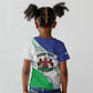 Personalized Naha ea Lesotho Kid T shirt Coat Of Arms With Kente Pattern - African Pride
