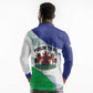 Personalized Naha ea Lesotho Long Sleeve Polo Shirt Coat Of Arms With Kente Pattern - African Pride