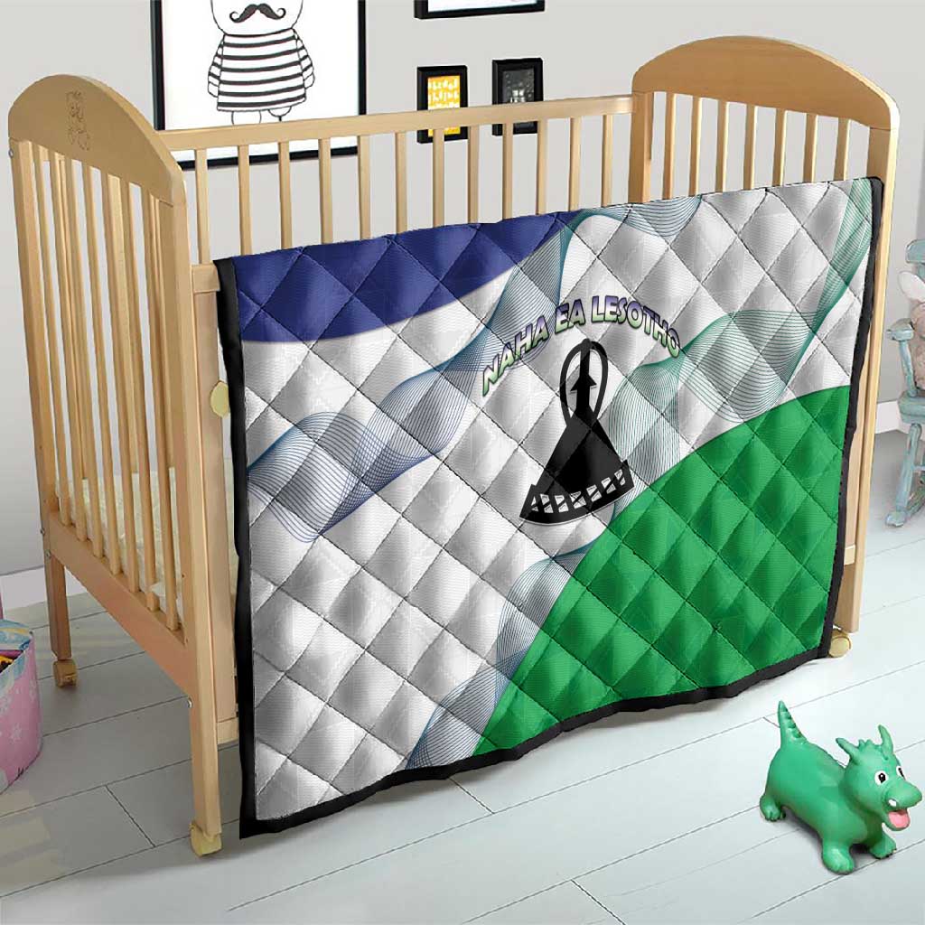 Naha ea Lesotho Quilt Coat Of Arms With Kente Pattern - African Pride