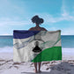 Naha ea Lesotho Sarong Coat Of Arms With Kente Pattern - African Pride