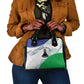 Naha ea Lesotho Shoulder Handbag Coat Of Arms With Kente Pattern - African Pride