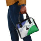 Naha ea Lesotho Shoulder Handbag Coat Of Arms With Kente Pattern - African Pride