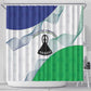 Naha ea Lesotho Shower Curtain Coat Of Arms With Kente Pattern - African Pride