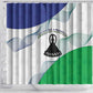 Naha ea Lesotho Shower Curtain Coat Of Arms With Kente Pattern - African Pride
