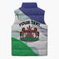 Personalized Lesotho Sleeveless Puffer Jacket Coat Of Arms With Kente Pattern