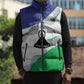 Personalized Lesotho Sleeveless Puffer Jacket Coat Of Arms With Kente Pattern