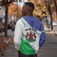 Personalized Naha ea Lesotho Sweatshirt Coat Of Arms With Kente Pattern - African Pride