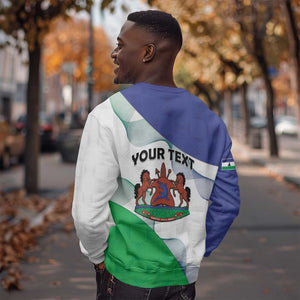 Personalized Naha ea Lesotho Sweatshirt Coat Of Arms With Kente Pattern - African Pride