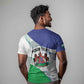 Personalized Naha ea Lesotho T shirt Coat Of Arms With Kente Pattern - African Pride