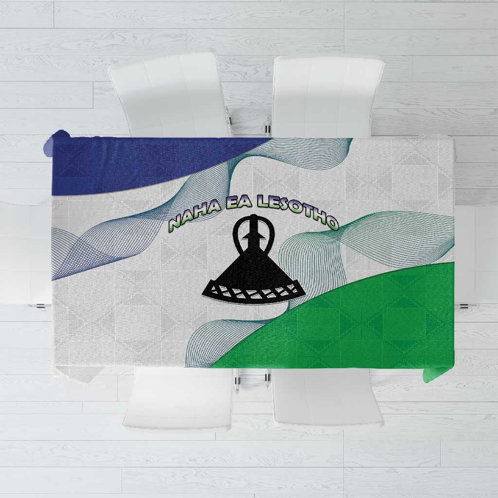 Naha ea Lesotho Tablecloth Coat Of Arms With Kente Pattern - African Pride