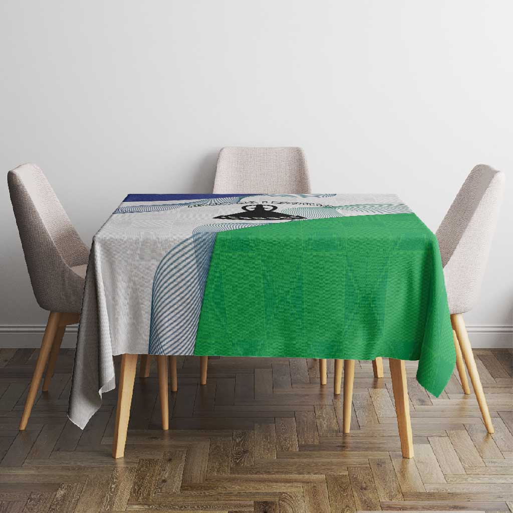 Naha ea Lesotho Tablecloth Coat Of Arms With Kente Pattern - African Pride