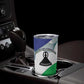 Personalized Naha ea Lesotho Tumbler Cup Coat Of Arms With Kente Pattern - African Pride