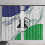 Naha ea Lesotho Window Curtain Coat Of Arms With Kente Pattern - African Pride