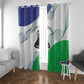 Naha ea Lesotho Window Curtain Coat Of Arms With Kente Pattern - African Pride