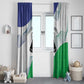 Naha ea Lesotho Window Curtain Coat Of Arms With Kente Pattern - African Pride