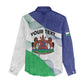 Personalized Naha ea Lesotho Women Casual Shirt Coat Of Arms With Kente Pattern - African Pride