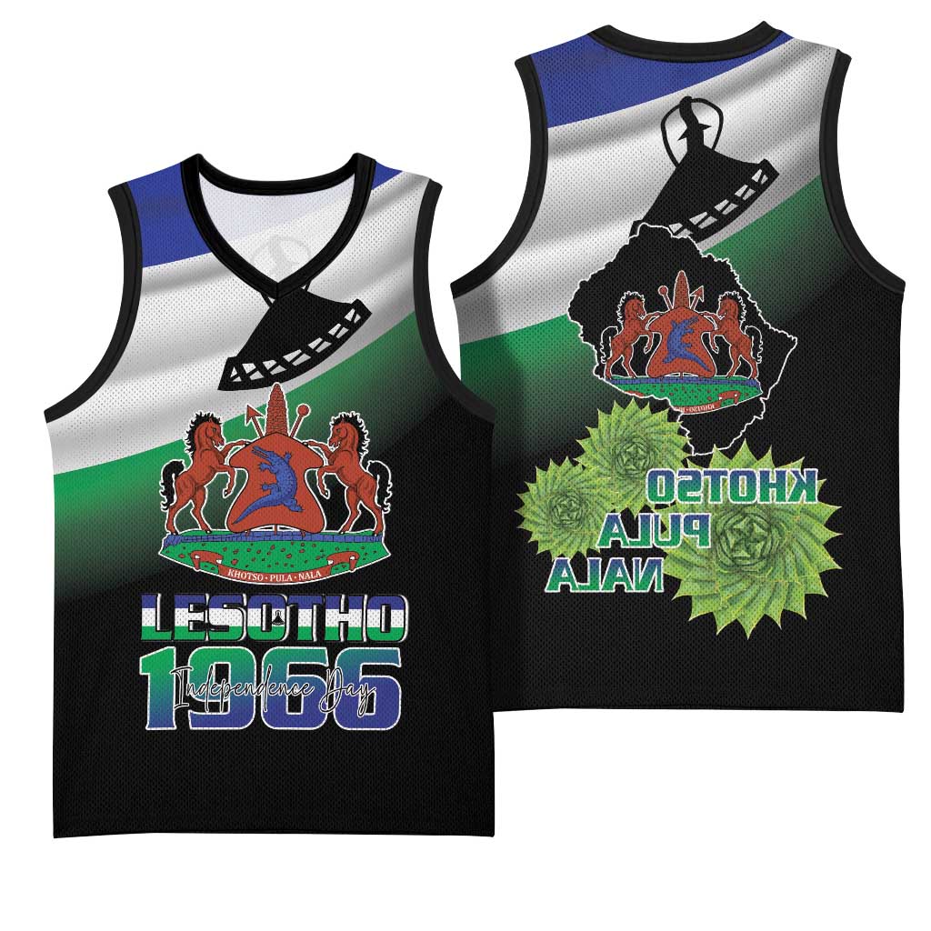 Happy Lesotho Independence Day Basketball Jersey Khotso Pula Nala - African Pride