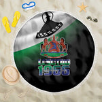 Happy Lesotho Independence Day Beach Blanket Khotso Pula Nala - African Pride