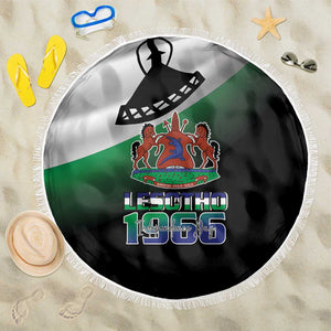 Happy Lesotho Independence Day Beach Blanket Khotso Pula Nala - African Pride