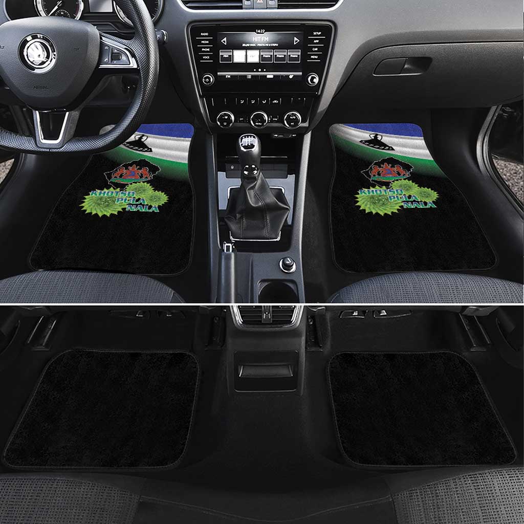 Happy Lesotho Independence Day Car Mats Khotso Pula Nala - African Pride