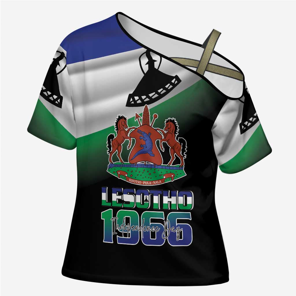 Lesotho 1966 Cross Shoulder Shirt Happy Independence Day