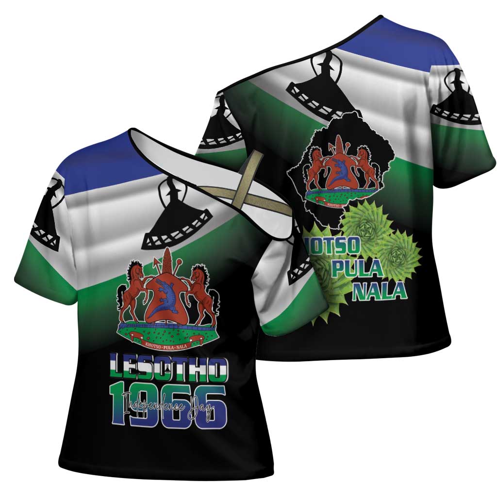 Lesotho 1966 Cross Shoulder Shirt Happy Independence Day